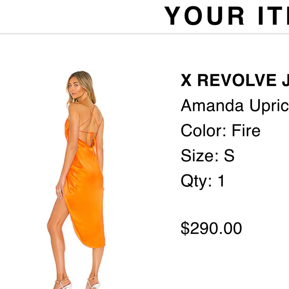 REVOLVE Orange Asymmetrical Ruched Cocktail Gown